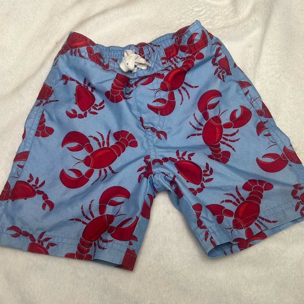 Janie and Jack Lobster Print Swim Shorts